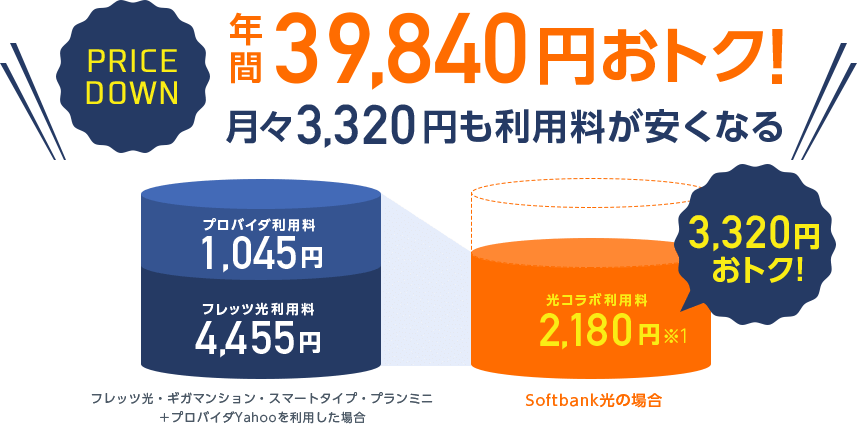 ネットの利用料を大幅節約