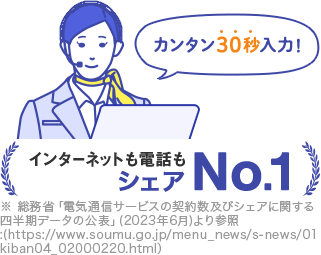 カンタン30秒入力!